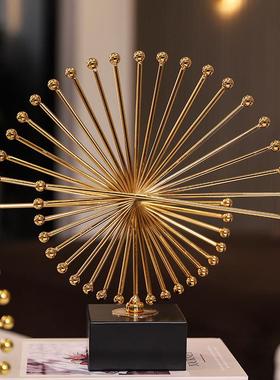 创饰纪铁艺摆件时来运转办公室玄关书柜轻奢高档样板间酒柜装饰品