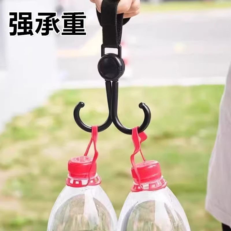 Electric vehicle bag hanging double hook hook