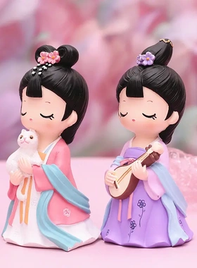 古风娃娃汉服小摆件西安文创