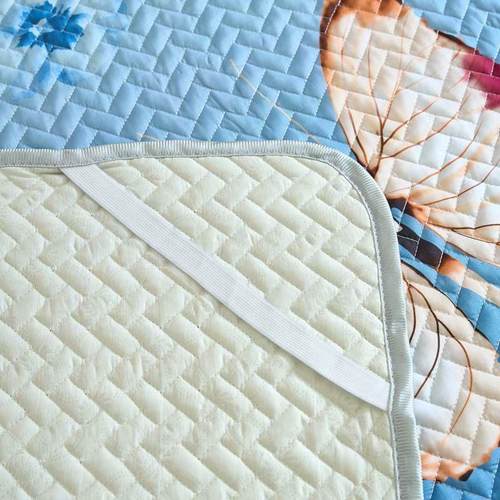 夏季冰丝凉席三件套可机洗婴儿童卡通家用天丝空调软席防滑凉席子 - 图2