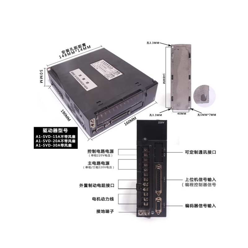 80STM0-2430交流伺服电机套装750W2.4N 80型伺服驱动器马达3000转 - 图1