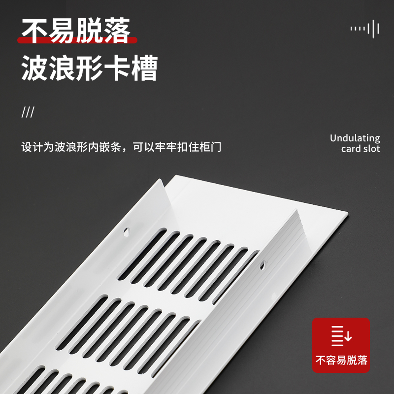 燃气表柜门透气孔格栅板长方形加厚铝合金透气网整体橱柜散热通风 - 图0
