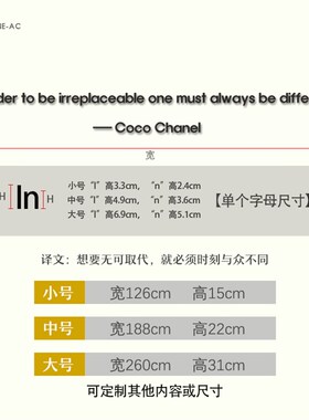英文字母吧台背景墙装饰立体墙贴服装店理发美容工作室贴纸自粘