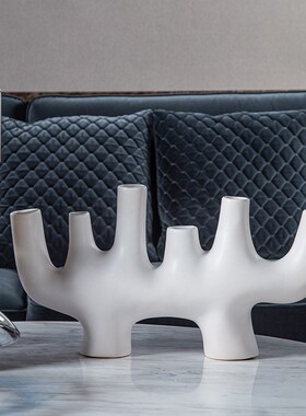 现代简约b树脂异形桌面摆件客厅茶几玄关样板间电视柜家居软装饰