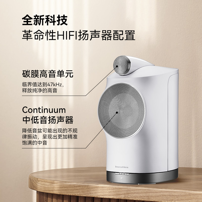 BW宝华韦健Duo家用无线蓝牙音箱HIFI高保真音质客厅音响家庭影院