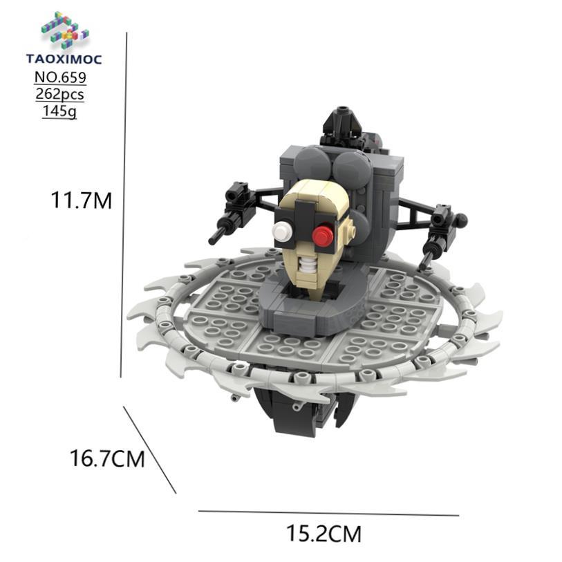 Skibidi Toilet Cameraman Building blocks MOC Titan Audio man-图2