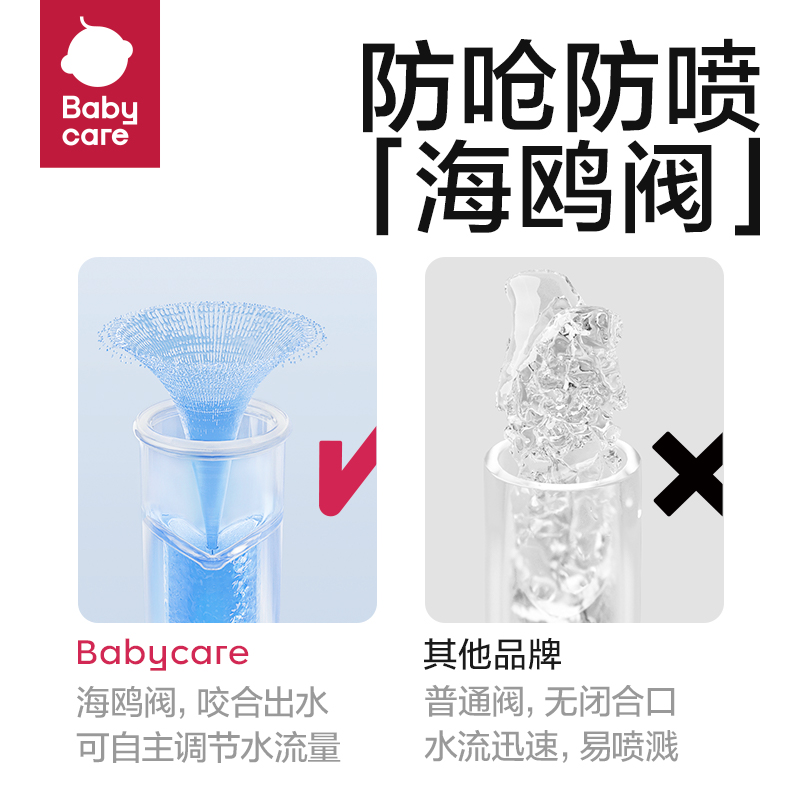 babycare果冻学饮杯吸管杯儿童牛奶杯ppsu宝宝手柄奶瓶多功能水杯-图1