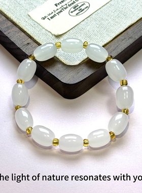AuraStones【月霜】转运天然白玉玉髓手串和田玉新中式手链礼物女