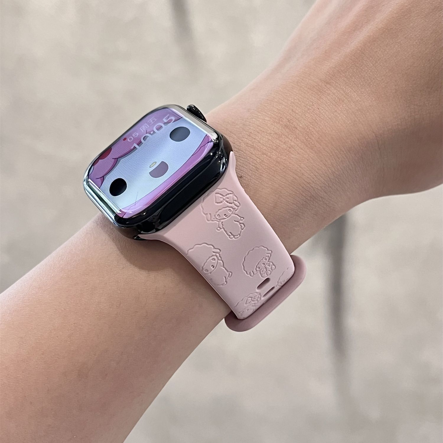 必爱诺小羊适苹果手表表带iwatchs11/10/s9硅胶Apple粉色2ultraSE - 图3