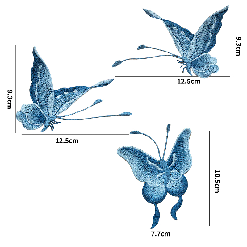 蝴蝶刺绣布贴衣服补洞补丁贴 汉服旗袍百搭个性装饰贴点缀小号diy - 图2