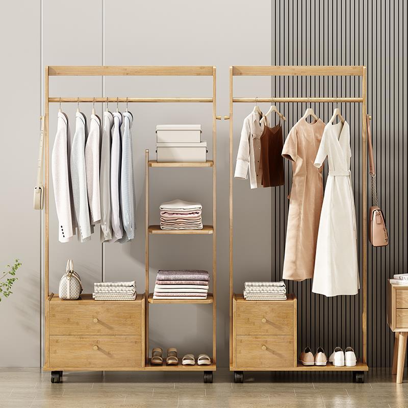 实木衣架落地衣帽架卧室家用挂衣架简易晾衣架房间放衣服架子室内 - 图3