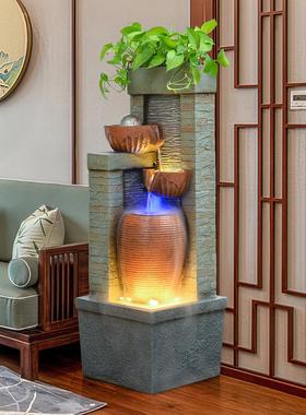 假山流水生财喷泉风水轮落地客厅办公室加湿器循环水摆件开业礼品