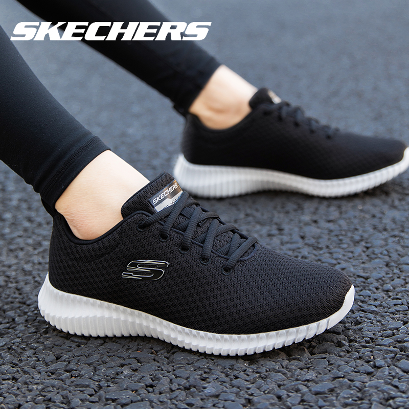 Skechers斯凯奇女鞋夏季新款网面透气跑步鞋妈妈鞋轻便休闲运动鞋 - 图2