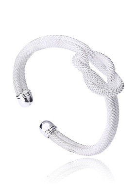 钻石之乡河南商丘金嘉华 亚马逊时尚镀925银开口打结编织网a0185