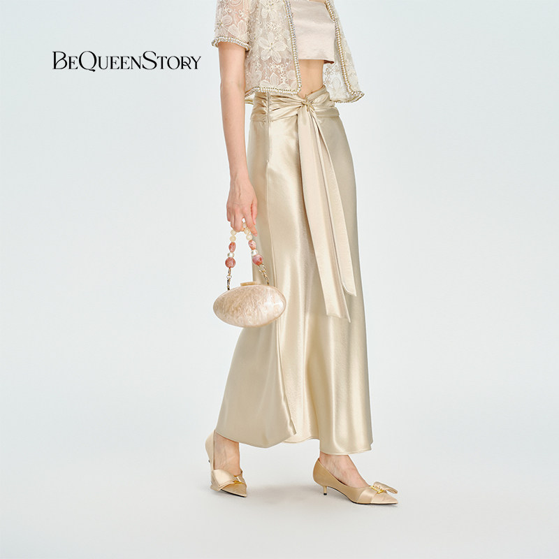 【博主同款】BeQueenStory2025春夏新款浅金咖精致复古鱼尾半身裙,淘宝优惠券,粉丝福利购,淘宝优惠卷