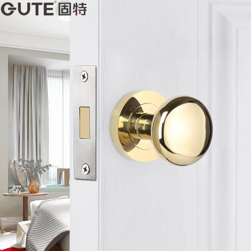 固特隐形门锁现代简约卧室室内静音分体锁家用通用型黑色球形门锁,淘宝优惠券,粉丝福利购,淘宝优惠卷