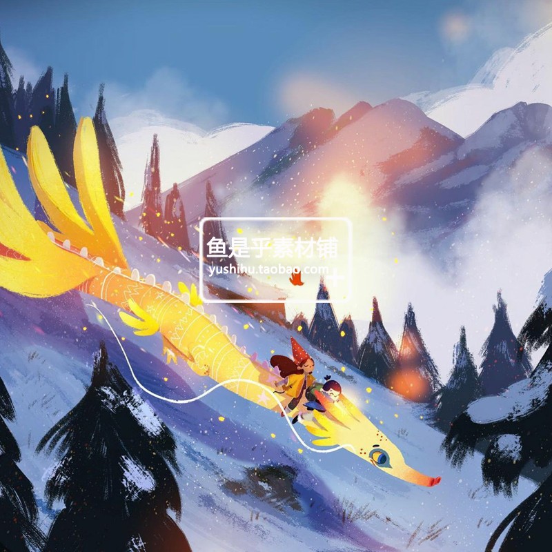 beatrice blue卡通欧美儿童插画手绘板绘本童话插图电子图片素材 - 图0