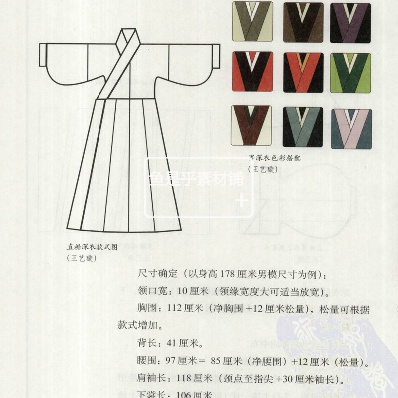 汉服中国古代服饰衣服布衣布料布纹样图案参考资料电子版图片素材 - 图2