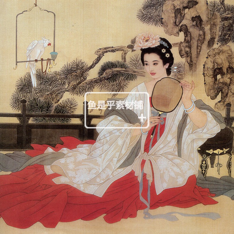 王美芳赵国经工笔画人物仕女绘画作品资料临摹高清电子版素材图片 - 图1