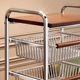 Imported Japanese small cart storage rack living room floor-standing mobile kitchen fruit and vegetable storage multi-functional home dining side cabinet