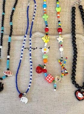 锁骨吊坠简约链卡通项链高级感