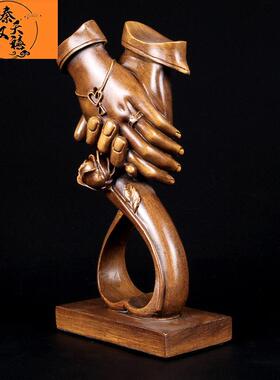 秦汉天禧牵手摆件结婚礼物送闺蜜创意浪漫礼物新房装饰品大气摆设