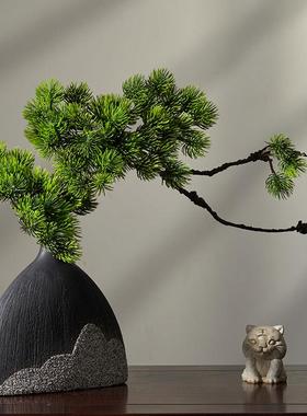 新中式禅意摆件客厅玄关家居饰品创意陶瓷花瓶书房茶室博古架摆设