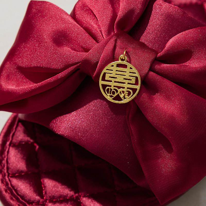 红色结婚拖鞋一对夏季新郎新娘睡衣陪嫁婚礼喜字情侣酒红晨袍拖鞋,淘宝优惠券,粉丝福利购,淘宝优惠卷