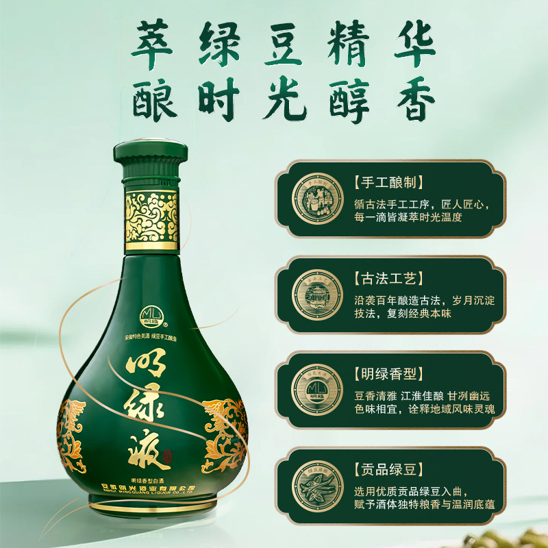 【酒厂直营】明绿液酒具礼盒 42度450ml*2瓶装 节日送礼白酒礼盒