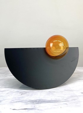 现代简约北欧极简几何创意摆件样E板房售楼处书房客厅软装饰品