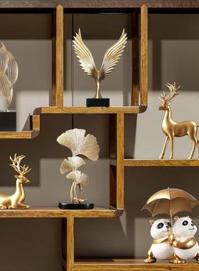 北欧轻奢装饰品麋鹿新房搭配套装创意客厅样板房酒柜摆件新居