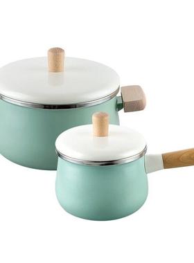 现代北欧不锈钢汤奶锅样板房间装饰品厨房摆件橱柜锅具展厅饰品组