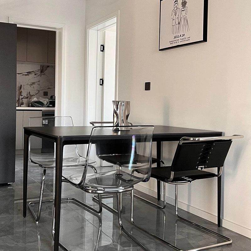 岩板餐桌加底板 大小户型家用饭桌长方形现代简约餐桌椅子组合,淘宝优惠券,粉丝福利购,淘宝优惠卷