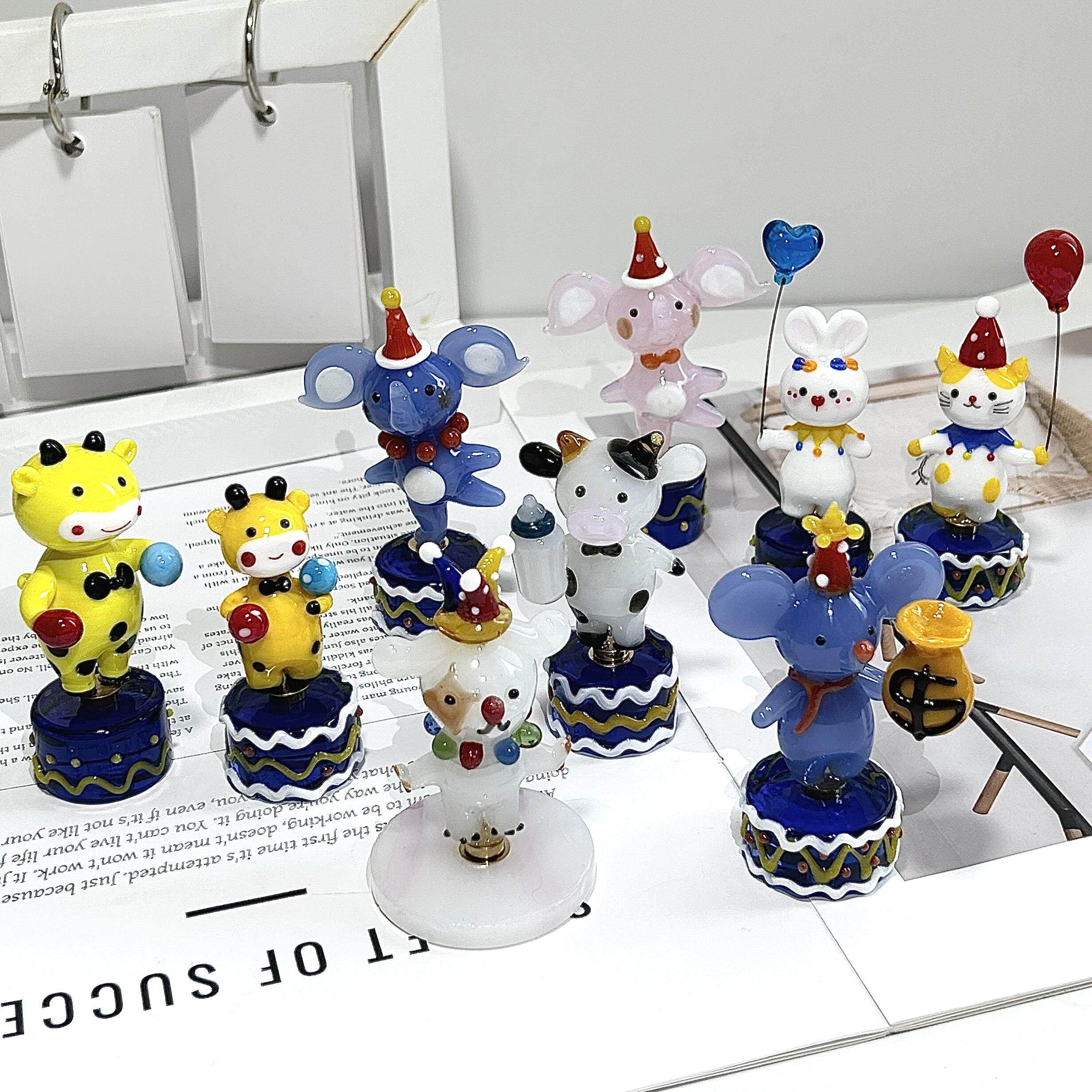 手工琉璃旋转底座可爱小动物系列创意桌面装饰品摆件生日礼物专属,淘宝优惠券,粉丝福利购,淘宝优惠卷