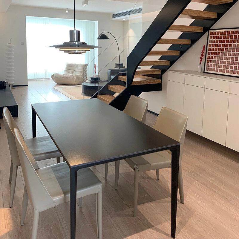 岩板餐桌加底板 大小户型家用饭桌长方形现代简约餐桌椅子组合,淘宝优惠券,粉丝福利购,淘宝优惠卷