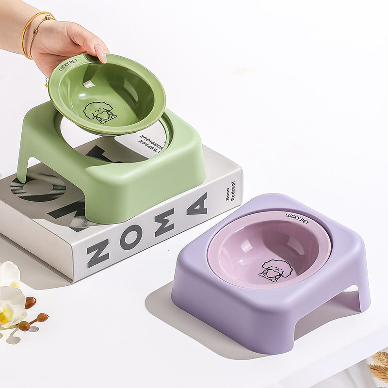 创意卡通飞碟碗带碗架家用陶瓷宠物碗猫粮碗狗碗高颜值猫狗食盆,淘宝优惠券,粉丝福利购,淘宝优惠卷