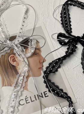 打钉蕾丝围脖朋克丝巾