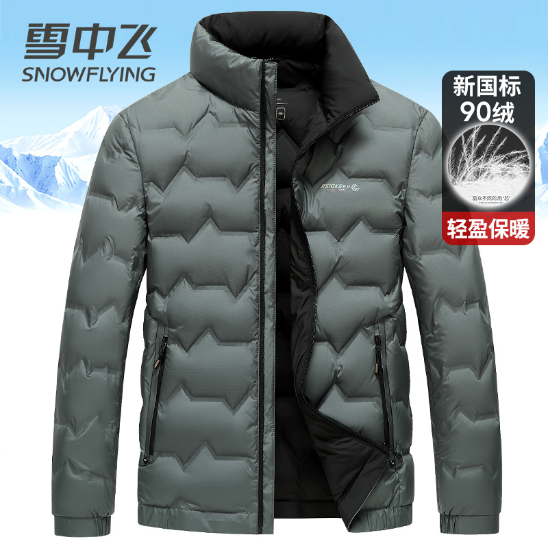 雪中飞轻暖羽绒服男立领短款小个子显高鸭绒服装轻便南方冬季外套