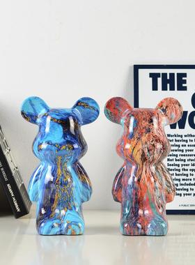 网红卡通创意暴力熊存钱罐现代客厅装饰品简约家居桌面电视柜摆件