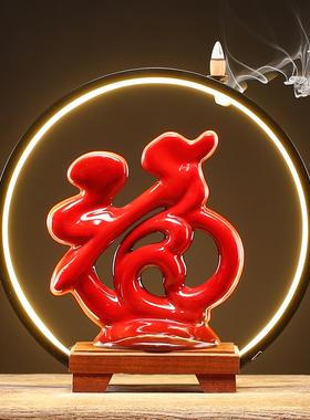 陶瓷生肖马摆件立马发财创意办公室客厅玄关工艺品装饰招财礼品