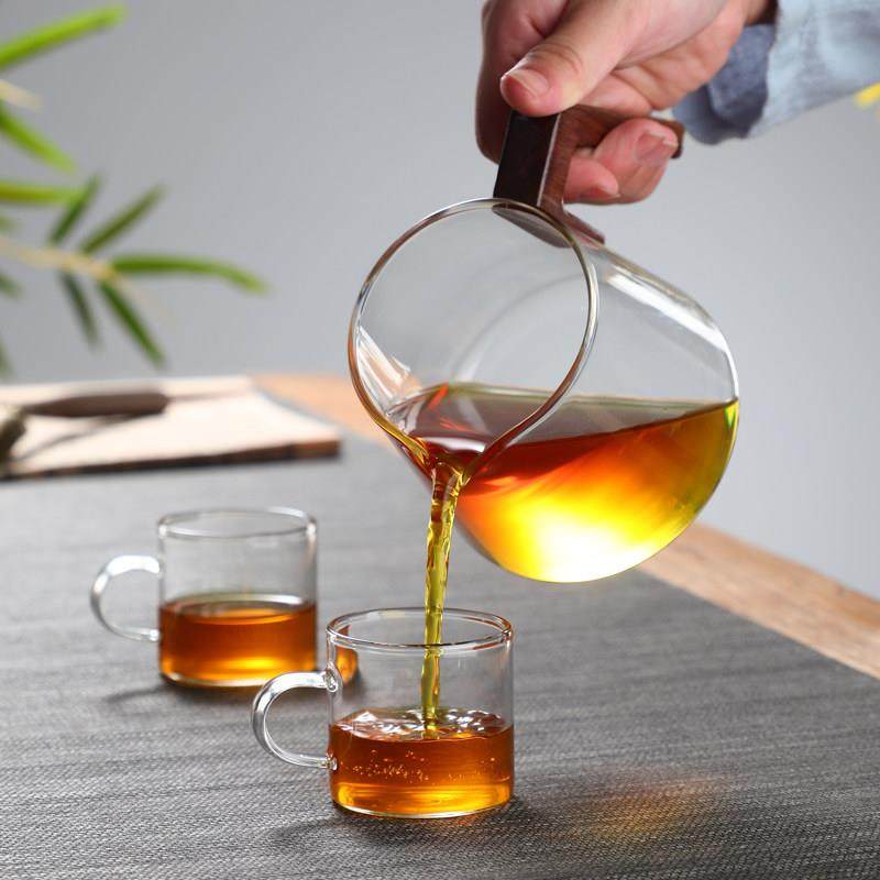 玻璃公道杯木把公杯分茶器功夫茶具茶道茶艺茶海大号茶盅防烫茶具,淘宝优惠券,粉丝福利购,淘宝优惠卷