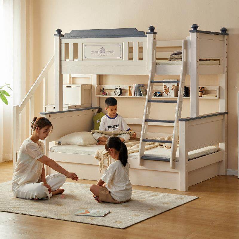 金多喜高低床上下铺双层床实木儿童床加高护栏上下床母子床子母床,淘宝优惠券,粉丝福利购,淘宝优惠卷