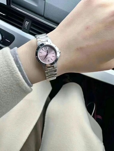 卡西欧手表女Casio LTP-1177A-4A1粉色钢带简约轻巧石英女士手表 - 图0