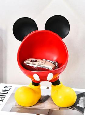 创意卡通米奇入户放钥匙收纳玄关摆件客厅鞋柜家居装饰品乔迁送礼