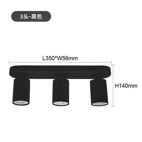 双头明装射灯GU10三头吸顶灯客厅过道背景灯LED可换灯泡防眩筒灯 - 图3