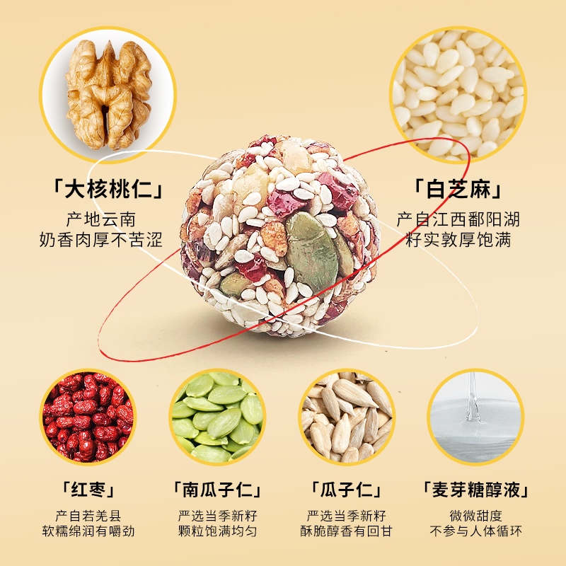 坚果丸子235g【拍二发三】软糯坚果红枣营养即食传统糕点零食-图0