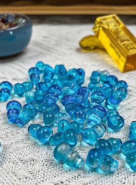 极速特价黄粉紫水晶m小葫芦摆件 挂件diy门帘挂坠配件家居客厅装