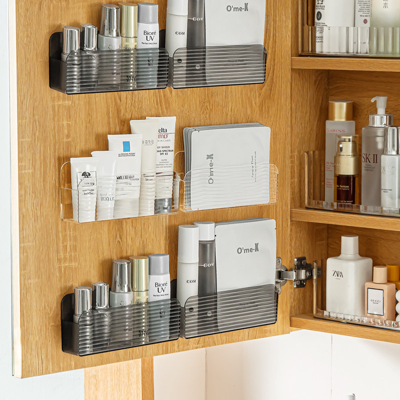 镜柜收纳浴室柜内卫生间镜子后面膜口红化妆刷盒壁挂式置物架,淘宝优惠券,粉丝福利购,淘宝优惠卷