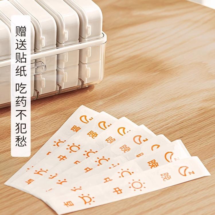 药盒便携一日三餐分装药品随身密封小型分药器一周七天吃药提醒盒 - 图2