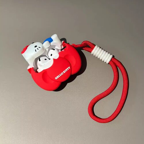 jellycat可爱趴趴kitty猫适用苹果AirPodsPro3耳机保护套壳4代耳机壳airpods 2代华强北5代3代硅胶软壳耳机套 - 图1